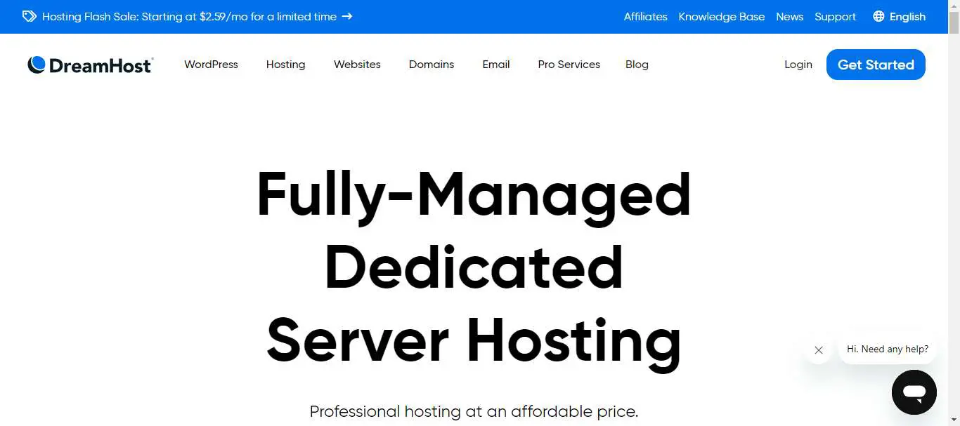 dreamhost dedicated server hosting