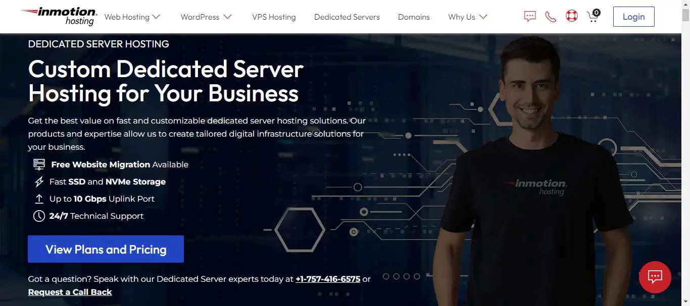 inmotion dedicated server hosting