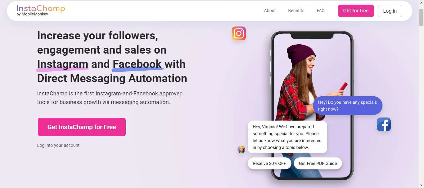 instachamp by mobilemonkey dm instagram automation tool