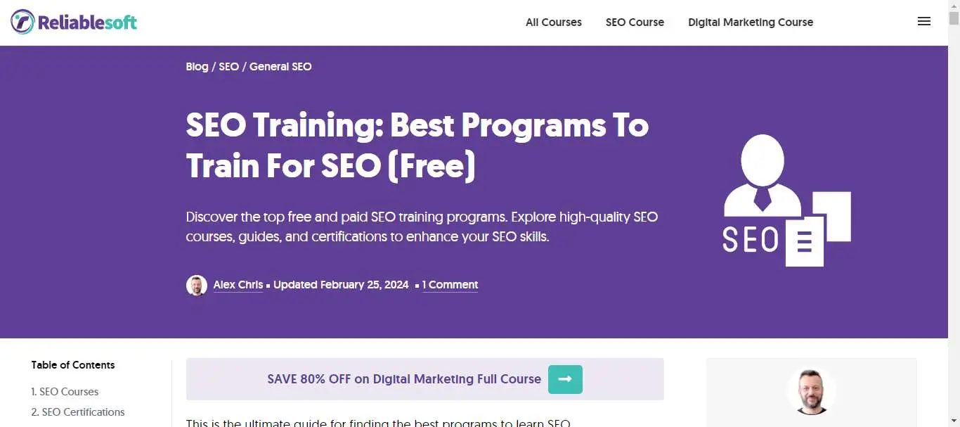 reliablesoft seo course