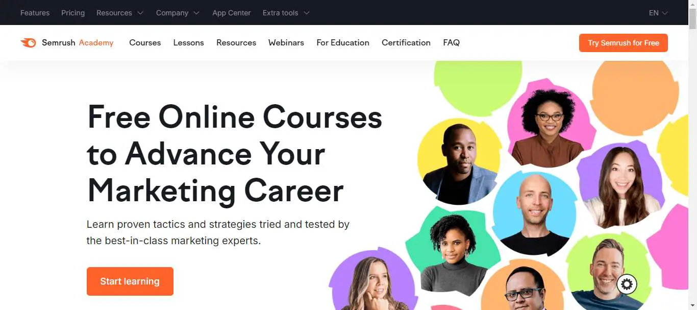 semrush academy seo course