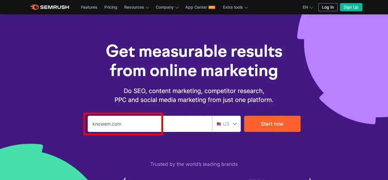 Semrush backlink tool