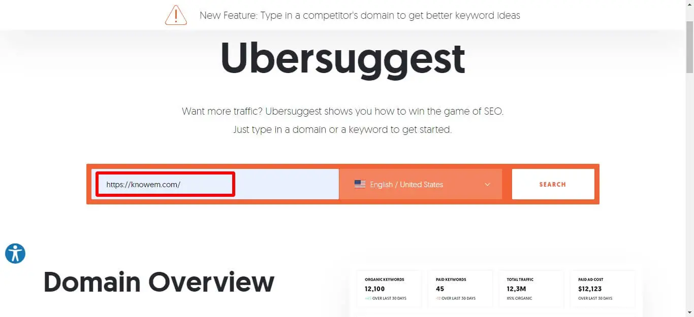 ubersuggest backlink analysis tool