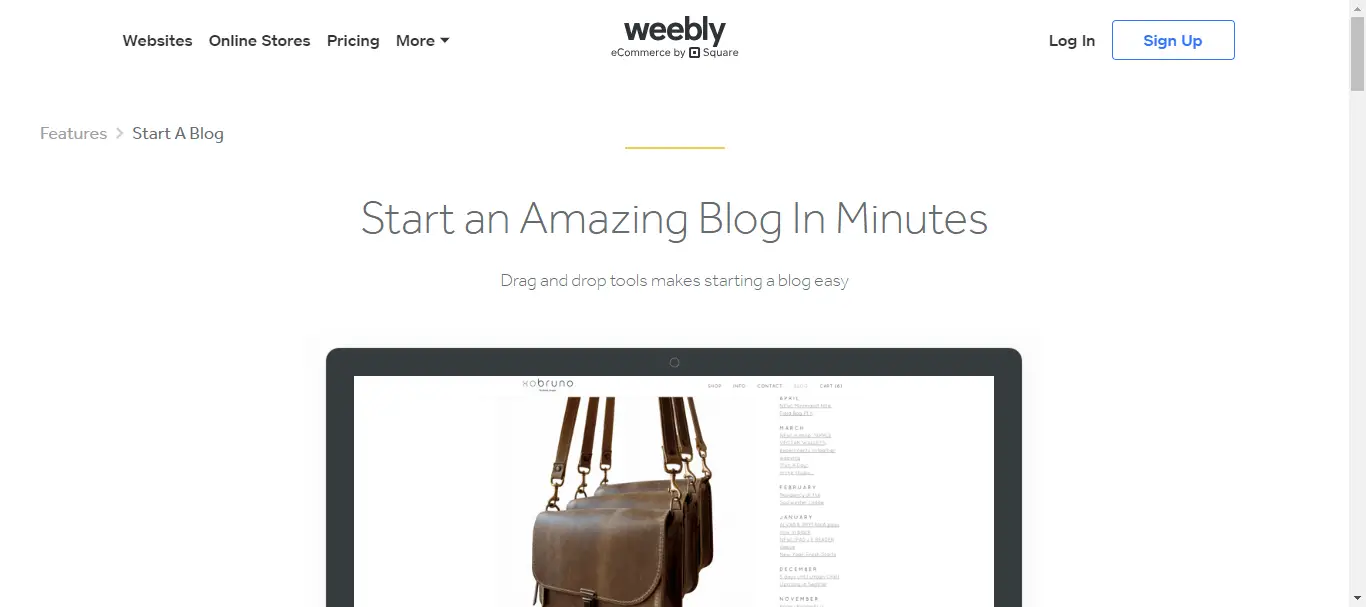 weebly blogging platform